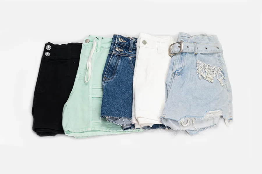 Custom denim shorts showcasing premium fabric and tailored design by Guangzhou Changhong Garment