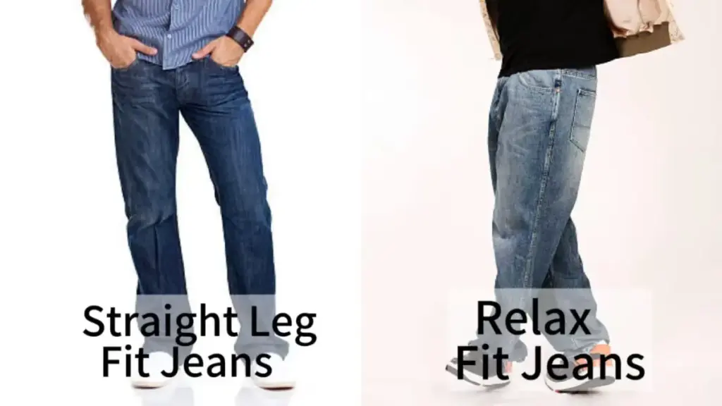 Types of Denim Jeans Straight Leg and Relaxed Fit Jeans