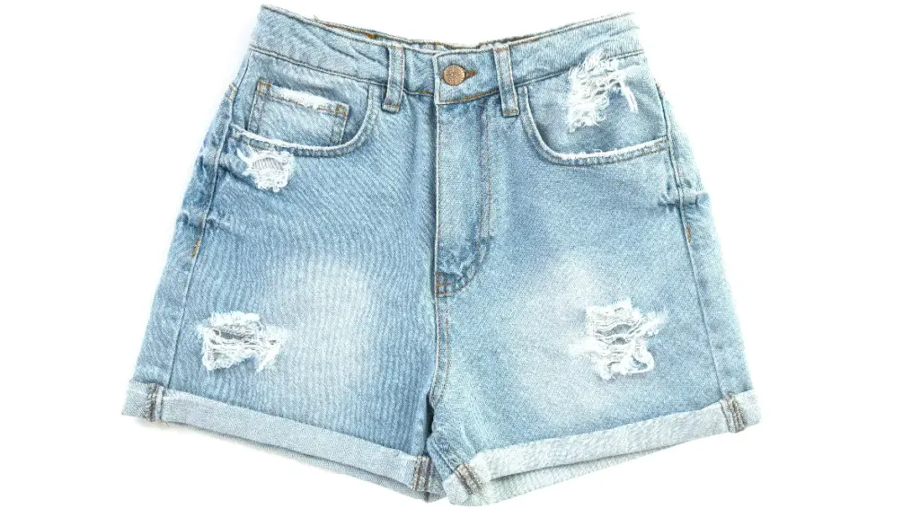blue denim shorts