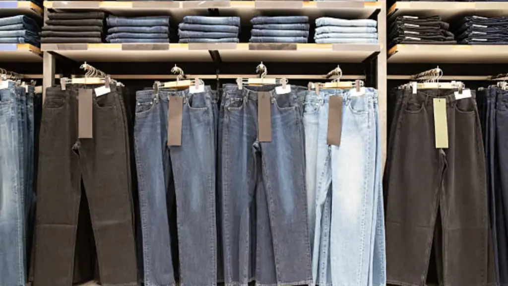 many jeans on display