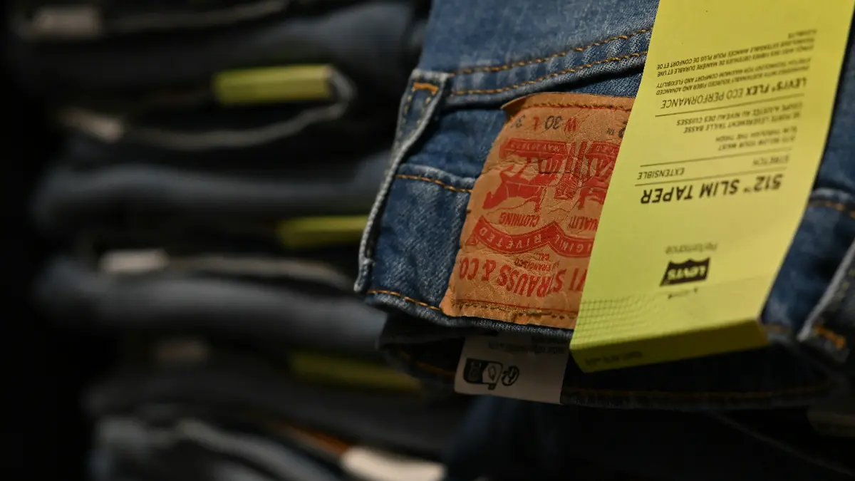 the price tag on denim jean