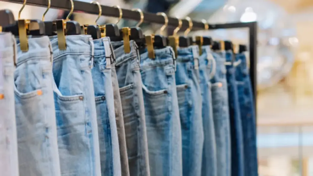 jeans in the showroom