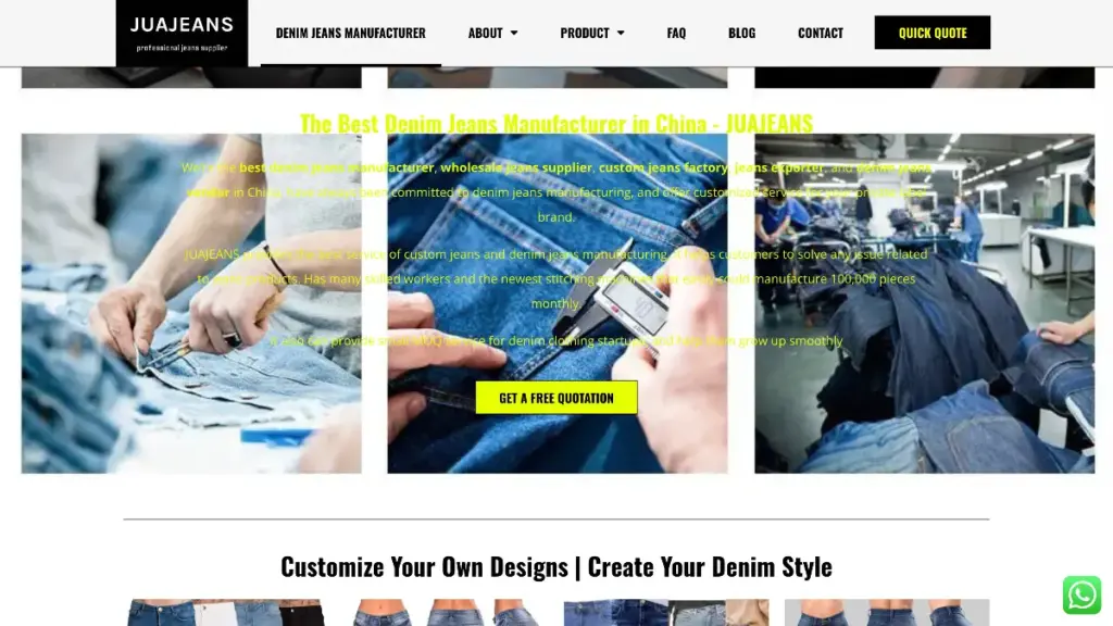 Custom Denim Jeans Manufacturers JUAJEANS