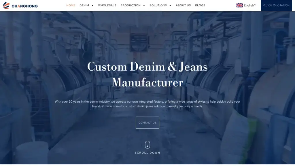 Denim Jeans Manufacturers in China Changhong