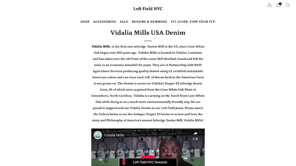 Denim Jeans Manufacturers in USA Vidalia Mills