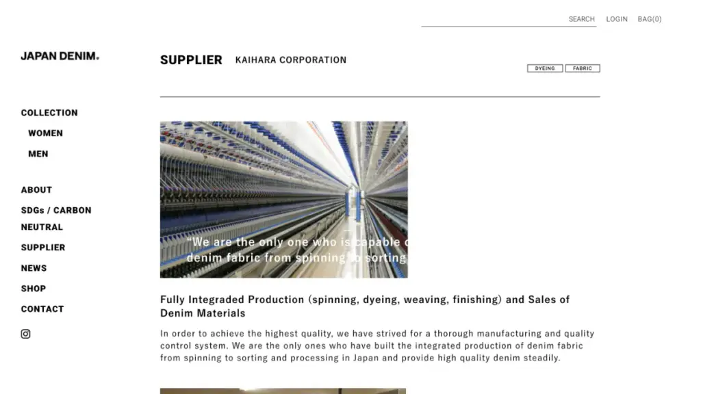 Сырой & Selvedge Denim Manufacturers Kaihara