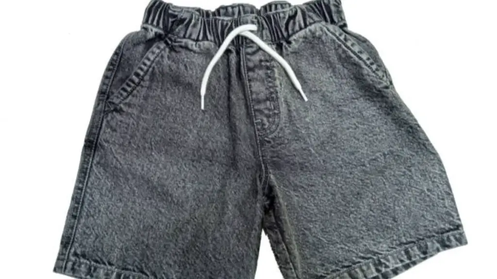 acid wash denim short