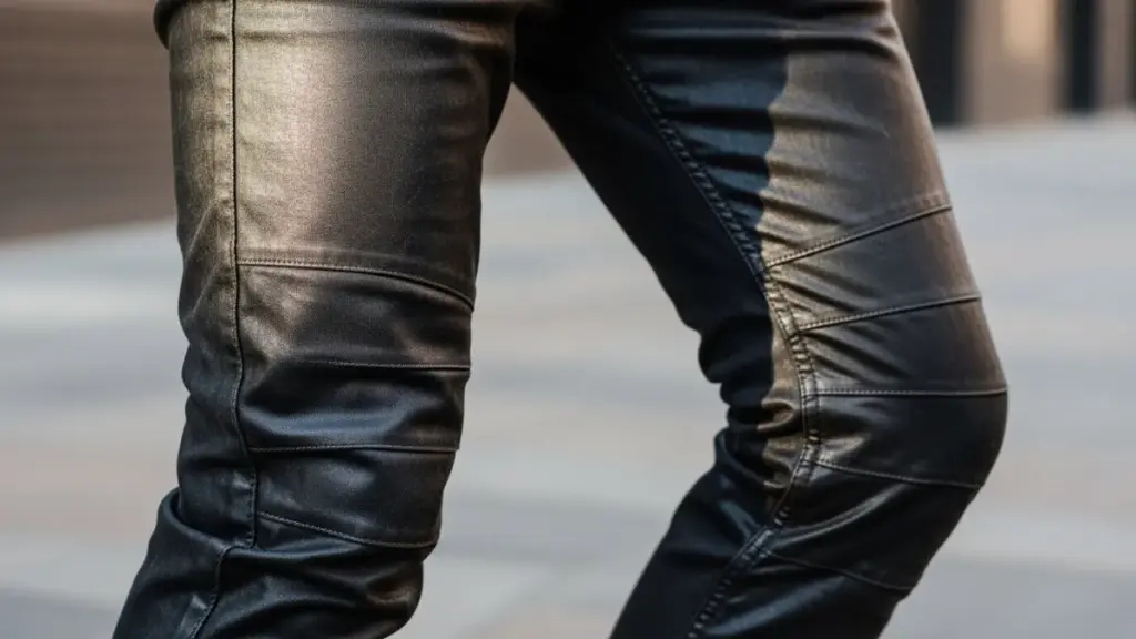 black waxed denim jean