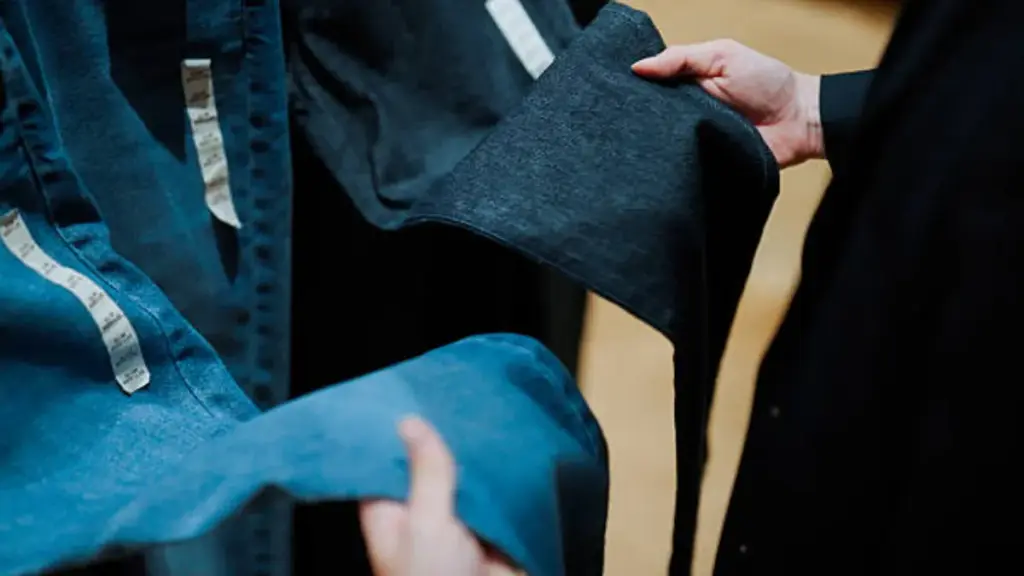 comparing two denim jeans