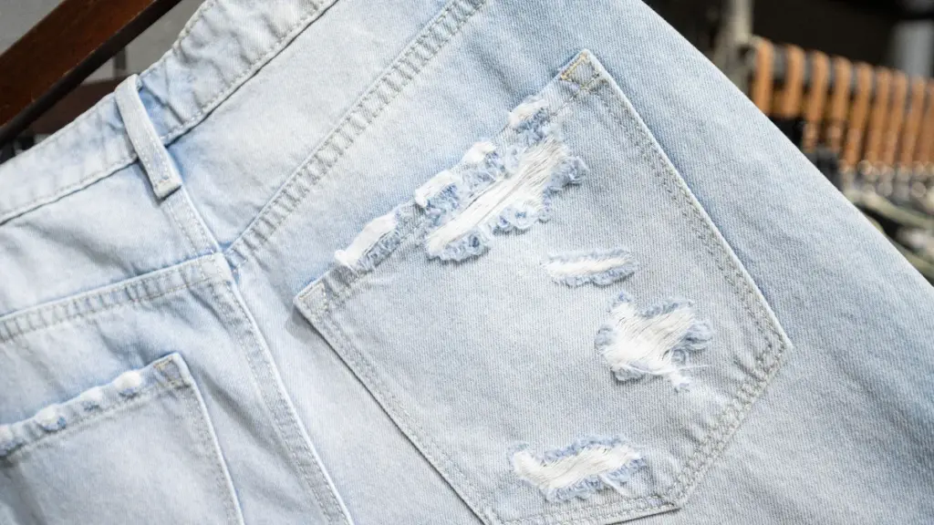 denim dry process distressed