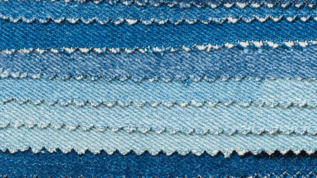 different kinds of denim fabric samples