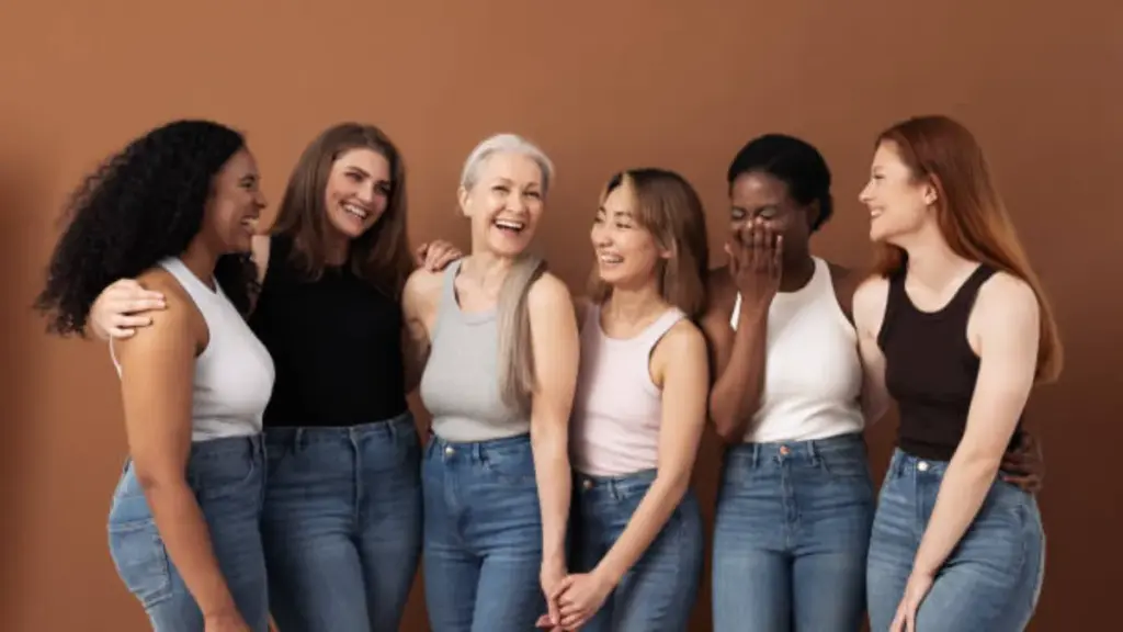 women in different types of denim jeans